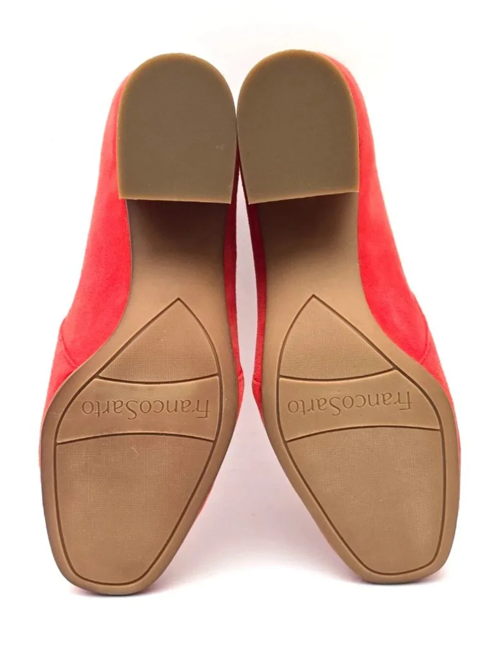 Franco Sarto Layola Slip-on Loafer Red Suede Heels Casual Shoes Women's Size 7M